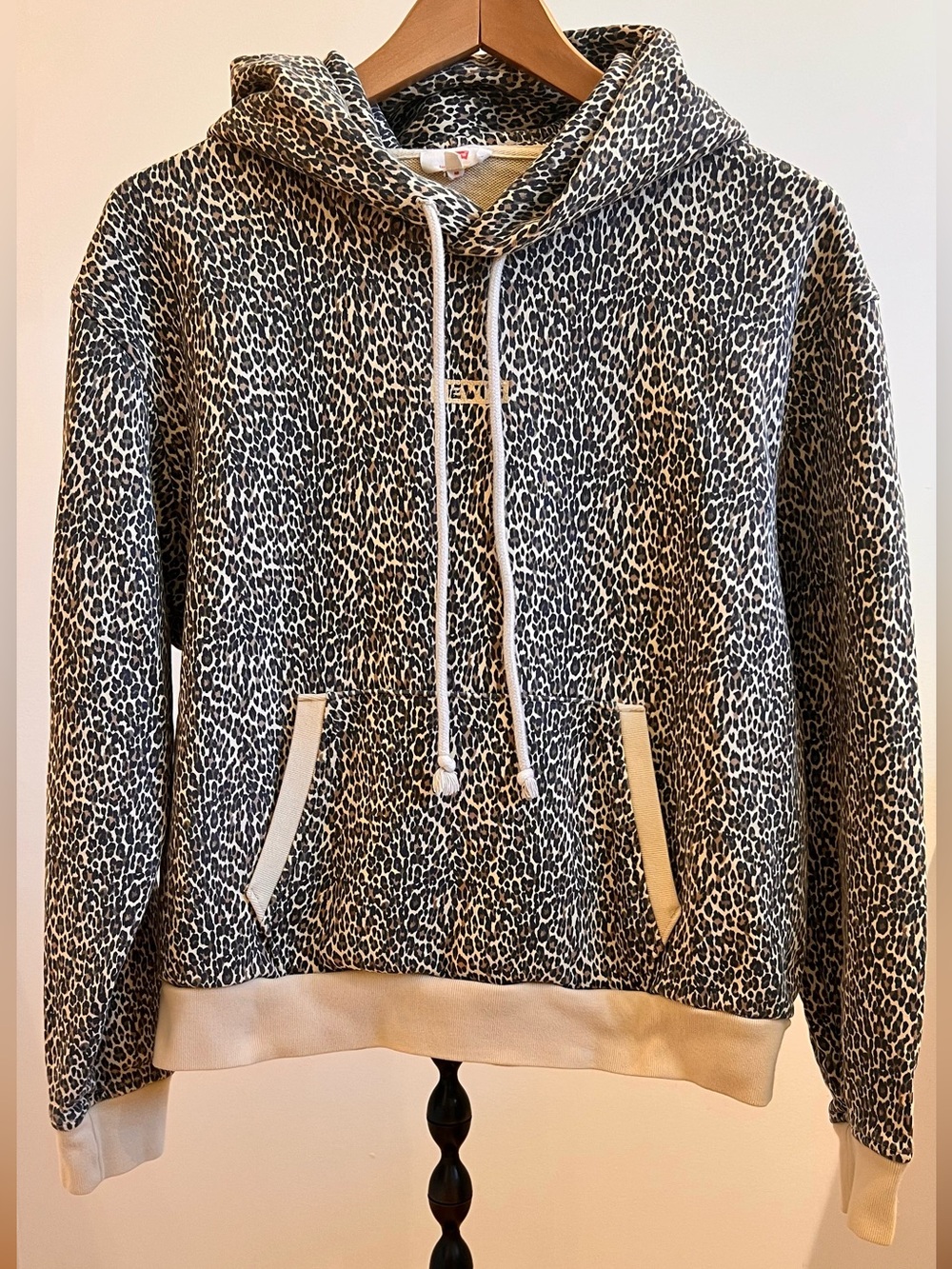 Levi's Black & Cream Leopard Print Hoodie